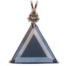 Siberian Blue Quartz Star of David™ with Trillion Cut Danburite
