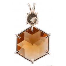 Siberian Gold Quartz Flower of Life™ with Round Portuguese Cut Golden Labradorite