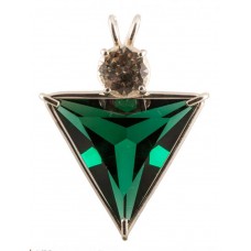 Siberian Green Quartz Angelic Star™ with Round Cut Golden Labradorite