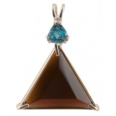 Smokey Quartz Star of David™ with Trillion Cut Blue Topaz