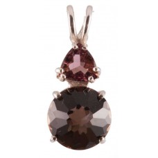 Smokey Quartz Mini Radiant Heart™ with Pink Tourmaline
