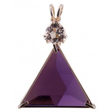 Siberian Purple Quartz Star of David™ with Trillion Cut Danburite