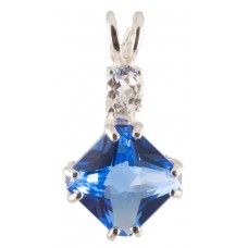 Siberian Blue Quartz Mini Magician Stone™ with Oval Cut Phenacite